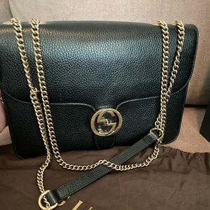 Gucci Interlocking G Calfskin Handbag Purse!